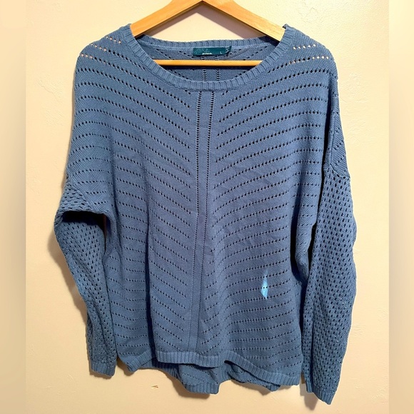 prAna Women's Parker Sweater Soft Open Knit in Dusty Skies Size Large Dolman Slv - Picture 1 of 10